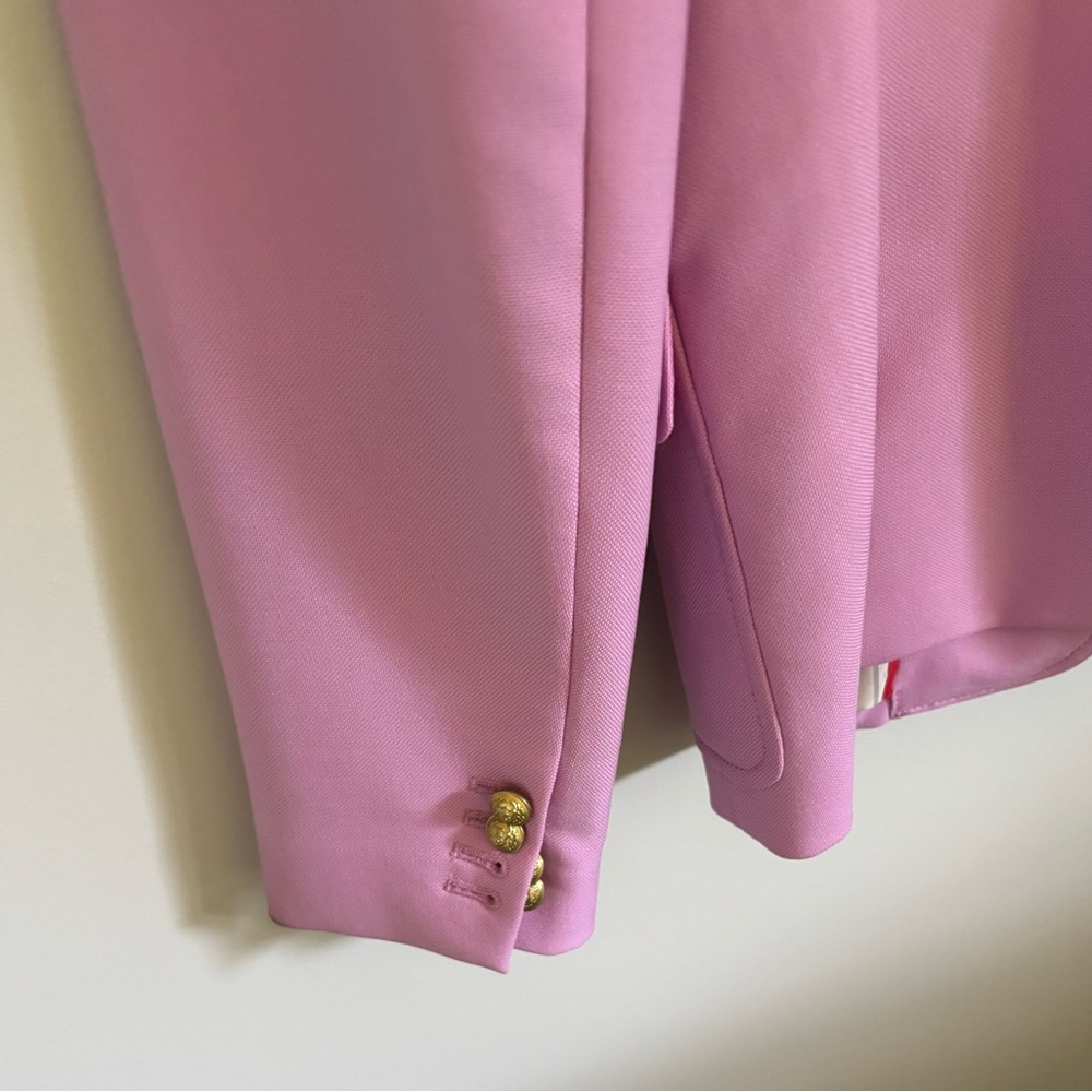 J. Crew Pink Blazer with Gold-Tone Details